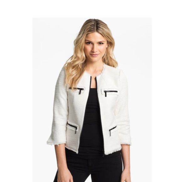 MICHAEL Michael Kors Jackets & Blazers - Michael Michael Kors white tweed blazer size 2